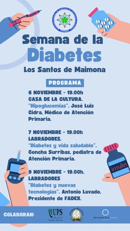 Los Santos de Maimona conmemora el Día Mundial de la Diabetes con distintas actividades