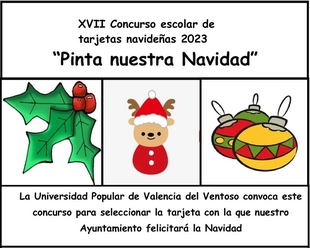 XVII Concurso Escolar de Tarjetas Navideñas `Pinta Nuestra Navidad´ en Valencia del Ventoso