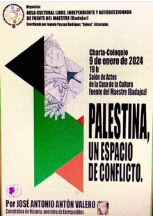 El conflicto en Palestina, hoy martes en el Curso `Cultura para todos´ de Fuente del Maestre