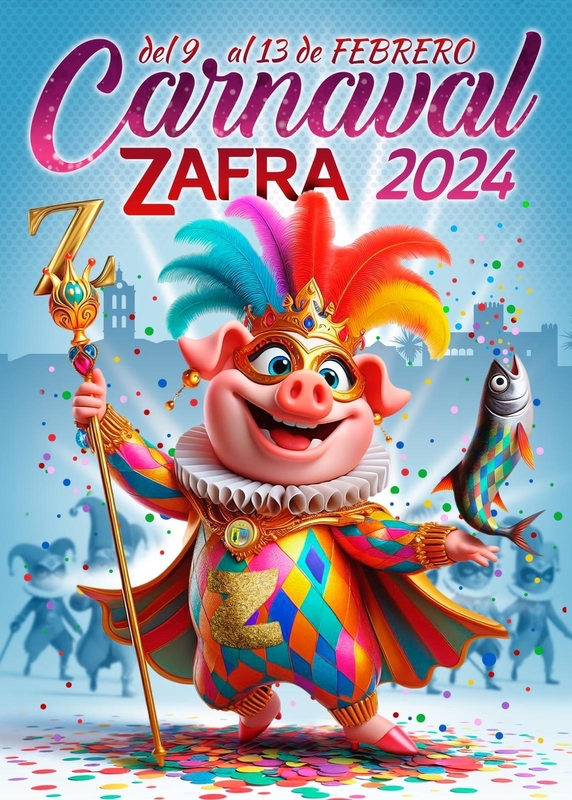 El Carnaval de Zafra 2024 se celebrará del 9 al 13 de febrero con un novedoso programa de actividades