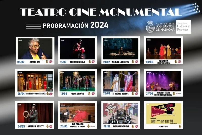 El Teatro Cine Monumental de Los Santos de Maimona estrena su programación para el 2024