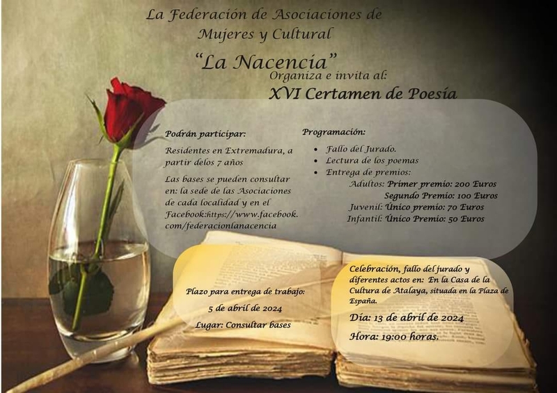 XVI CERTAMEN DE POESÍA `LA NACENCIA´