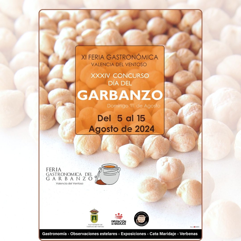 Convocado el XXXIV Concurso Día del Garbanzo 2024 en Valencia del Ventoso