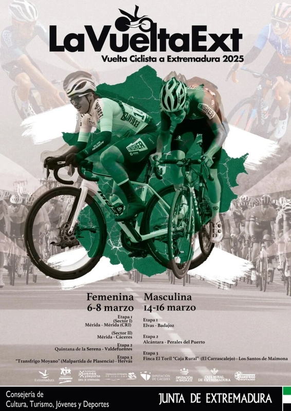 La Vuelta Ciclista a Extremadura Masculina finaliza en Los Santos de Maimona este próximo domingo