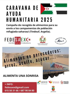 Fuente del Maestre aporta 200 kilos de alimentos para la Caravana de Ayuda Humanitaria 2025