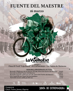 El pelotón de la Vuelta Ciclista a Extremadura pasará por Fuente del Maestre el próximo domingo