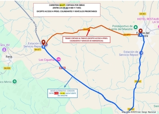 Ampliación de plazo de corte al tráfico de la Carretera Provincial BA-071, Fuente del Maestre a Feria