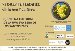 El XII Rally Fotográfico de la Uva Eva Beba se celebrará el 19 de agosto