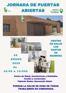 El Centro de Salud de Los Santos de Maimona celebrará una jornada de puertas abiertas el próximo 20 de enero