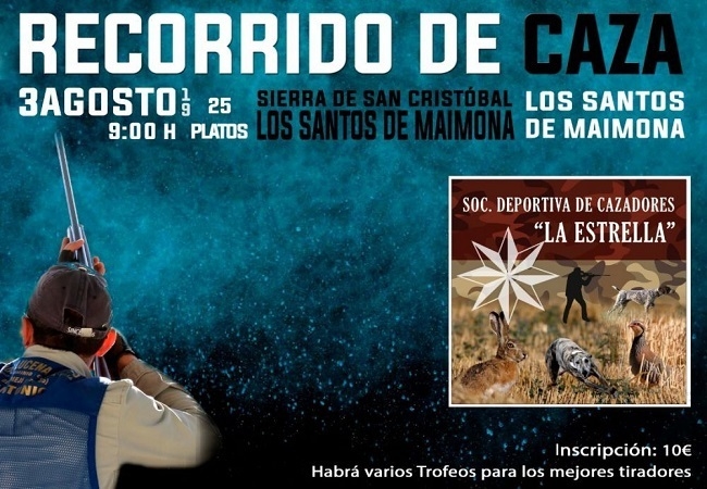 La Sociedad Deportiva de Cazadores La Estrella de los Santos de Maimona organiza un recorrido de caza