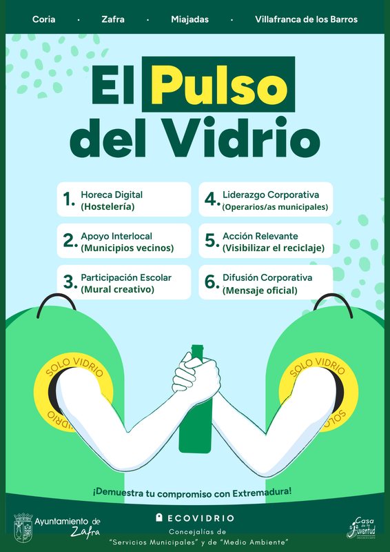 Zafra continúa activa en la campaña `El Pulso del Vidrio´ para impulsar el reciclaje desde la corresponsabilidad