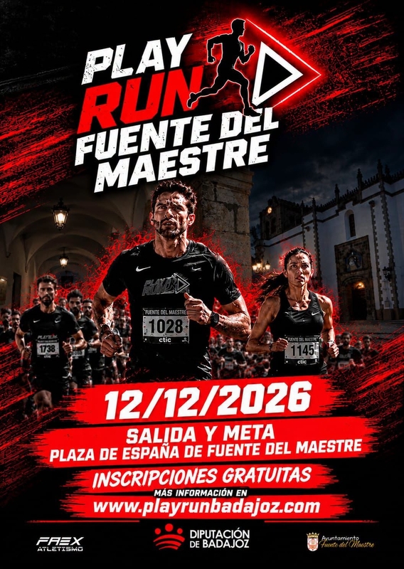 Fuente del Maestre es una de las sedes del nuevo circuito `Play Run´ de la Diputación de Badajoz