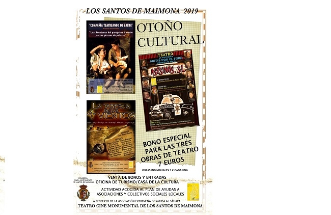 La Asociación de Ayuda al Sáhara de Los Santos de Maimona programa tres obras teres obras teatrales benéficas