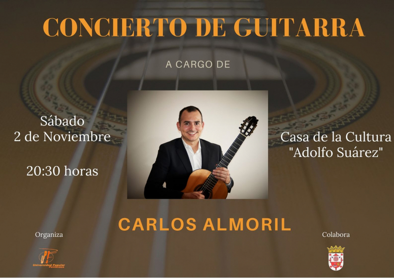 Este sábado, concierto de guitarra en Fuente del Maestre a cargo de Carlos Almoril